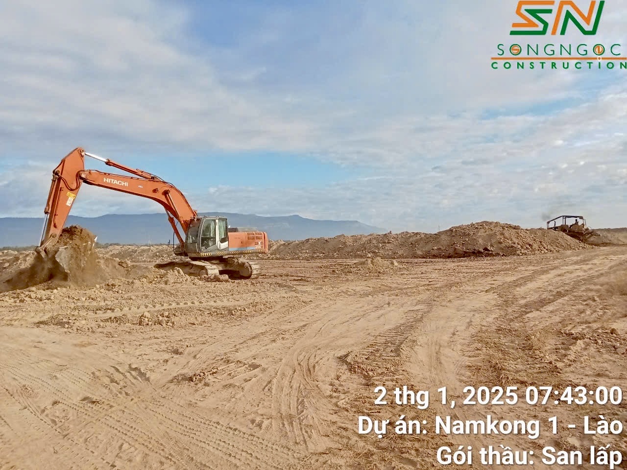 Thi công cơ giới san lấp mặt bằng Song Ngọc